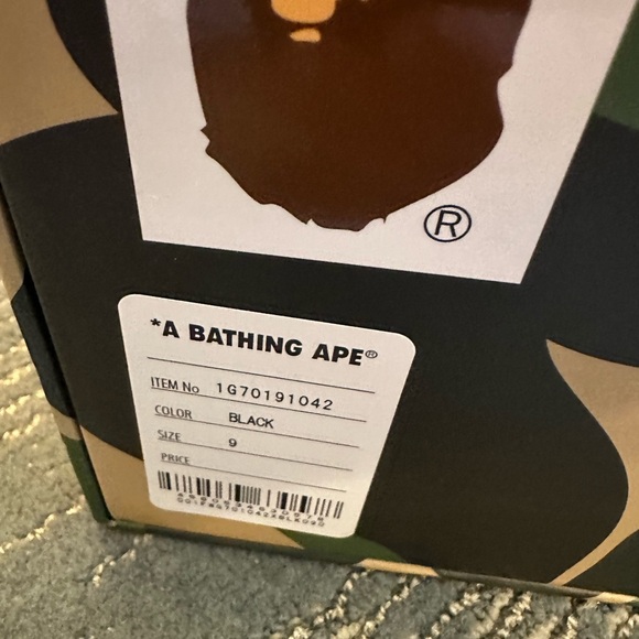 ABathing Ape Bape Sta Low color Black size 9 - Picture 13 of 16